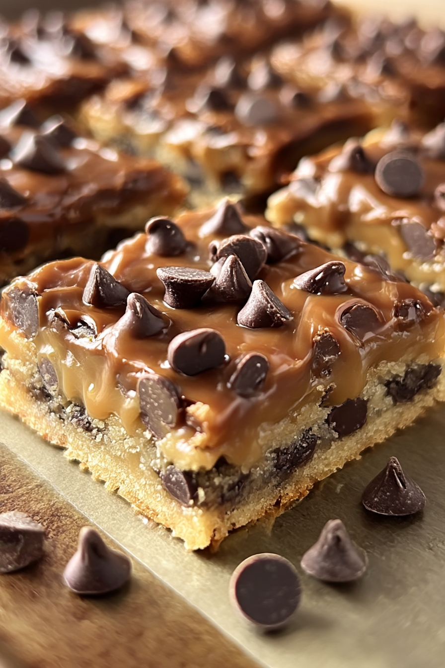 Caramel Chocolate Chip Cookie Bars image 2