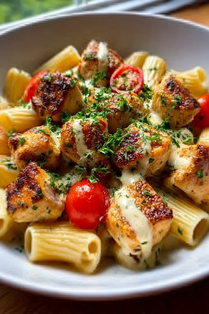 Cajun Chicken Bites with Creamy Rigatoni image 2
