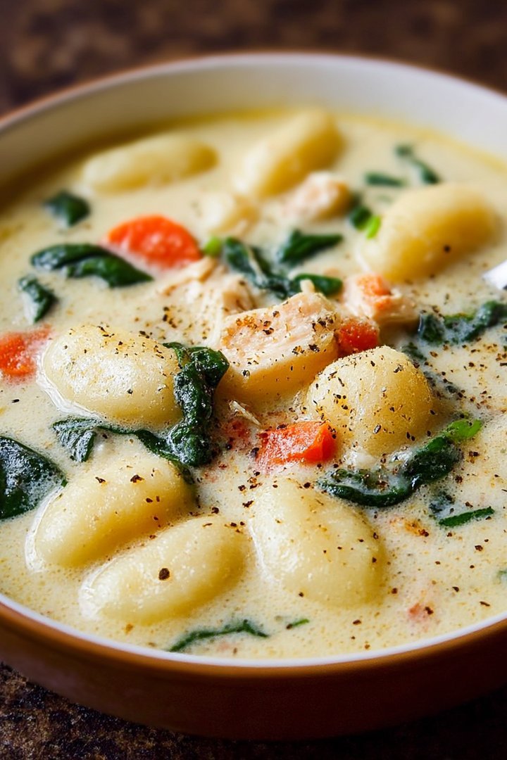Copycat Olive Garden Chicken Gnocchi Soup image 2
