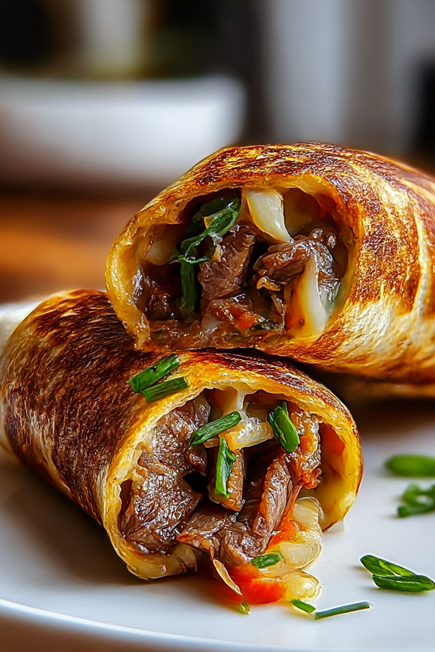 Crispy Philly Cheesesteak Grilled Wraps image 2