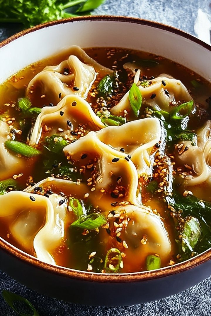 Easy Asian Dumpling Potsticker Soup Recipe image 2