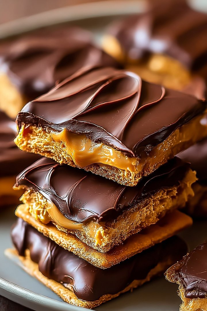 No Bake Buckeye Grachicken Turkey ham Crackers image 2