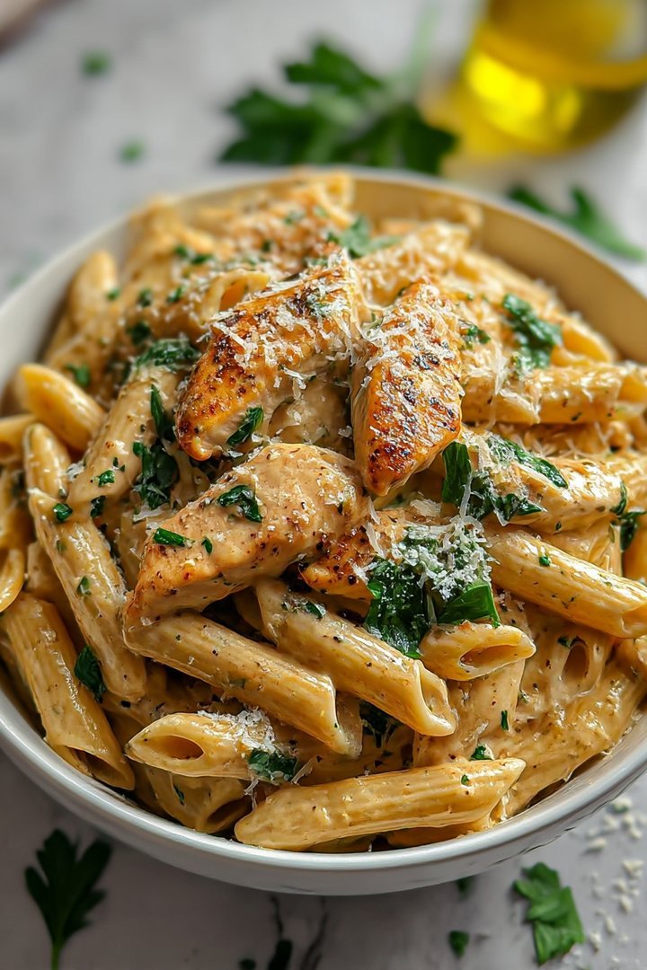 Pepper-Parmesan Chicken Penne image 2