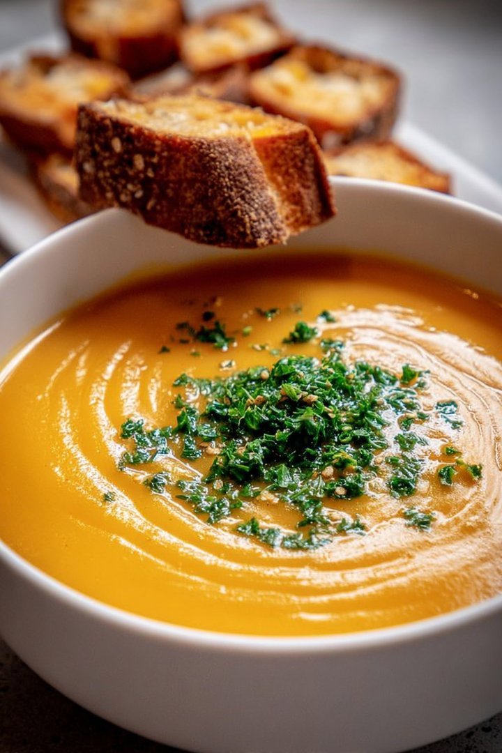 Butternut Squash Soup with Roasted Garlic image 2