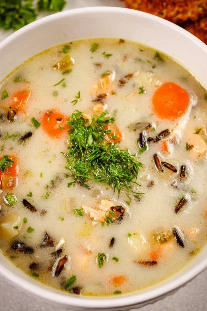 Comforting Chicken Soup With Wild Rice image 2