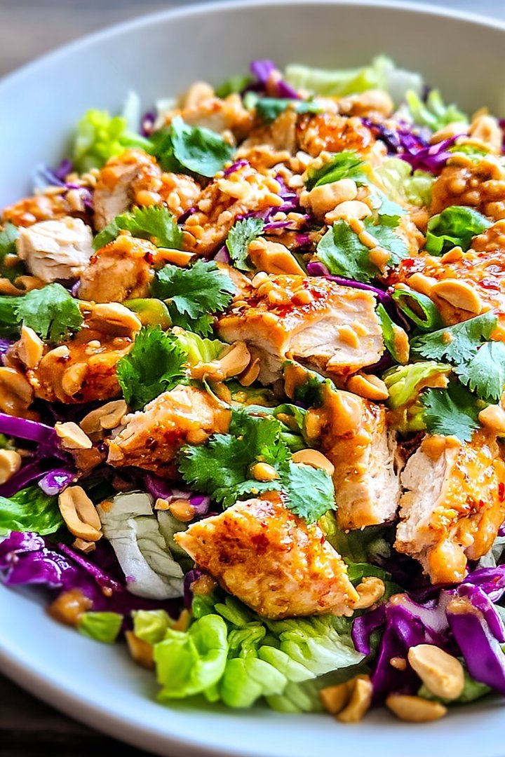 Crunchy Thai Chicken Salad with Peanut Dressing image 2