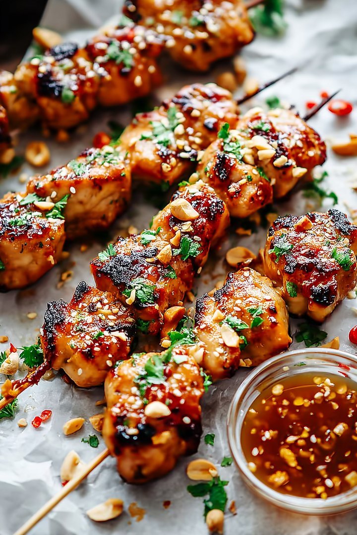 Easy Grilled Asian Chicken Skewers with Honey Garlic Sauce image 2